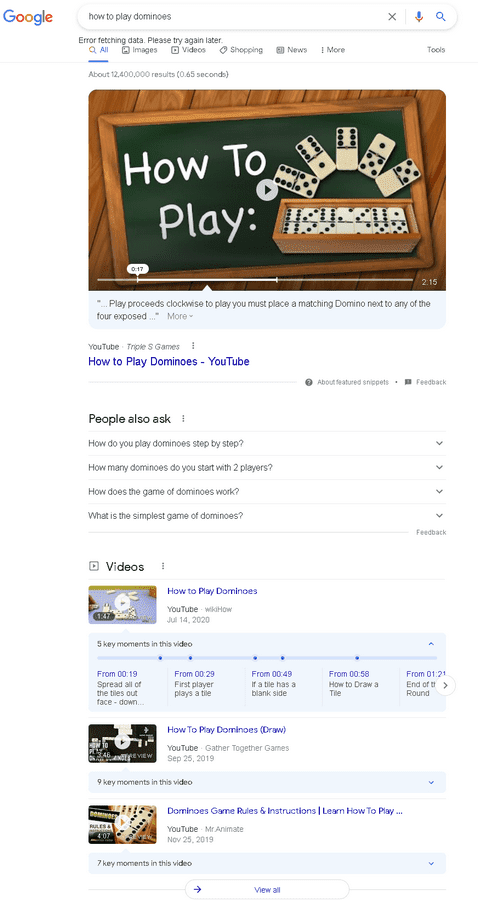 top search results are videos top search results are videos