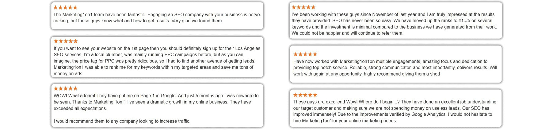 Our Reviews and Testimonials