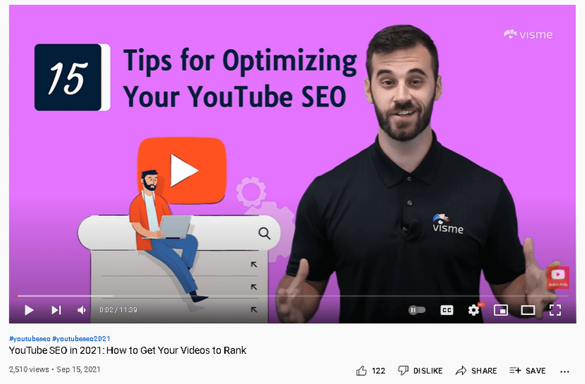 video for their YouTube channel video for their YouTube channel