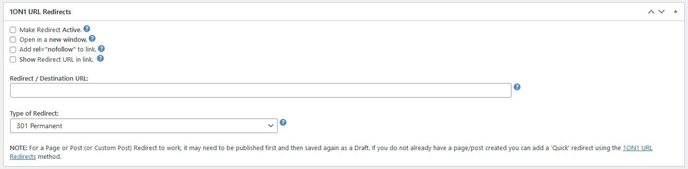 wordpress redirect page wordpress redirect page