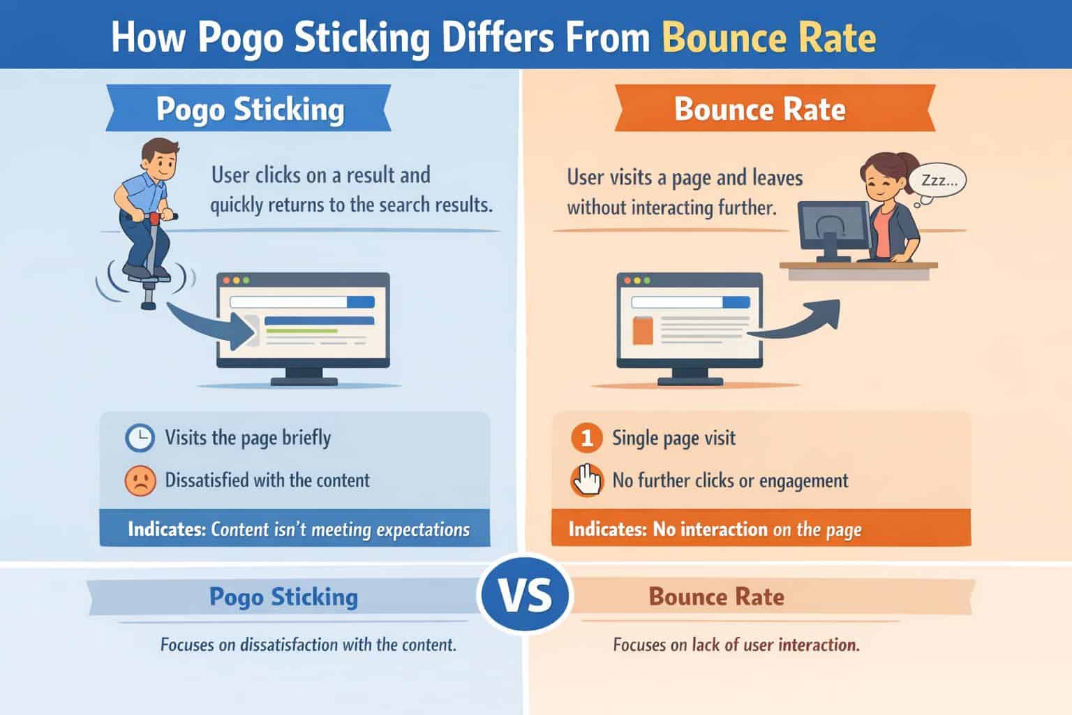 How Pogo Sticking Differs From Bounce Rate